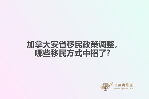 加拿大安省移民政策調(diào)整，哪些移民方式中招了？