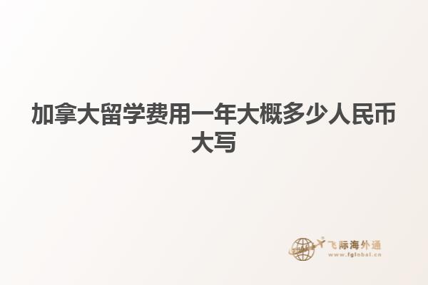 加拿大留學(xué)費用一年大概多少人民幣大寫
