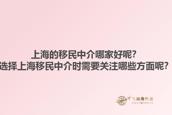 上海的移民中介哪家好呢？選擇上海移民中介時(shí)需要關(guān)注哪些方面呢？