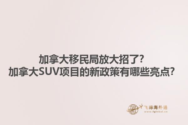 加拿大移民局放大招了？加拿大SUV項目的新政策有哪些亮點？1.jpg