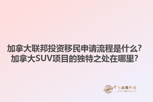 加拿大聯(lián)邦投資移民申請(qǐng)流程是什么？加拿大SUV項(xiàng)目的獨(dú)特之處在哪里？