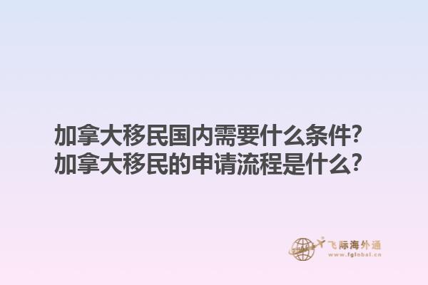 加拿大移民國內(nèi)需要什么條件？加拿大移民的申請(qǐng)流程是什么？