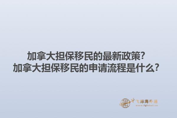 加拿大擔保移民的最新政策？加拿大擔保移民的申請流程是什么？