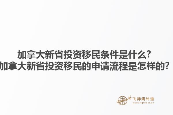 加拿大新省投資移民條件是什么？加拿大新省投資移民的申請流程是怎樣的？