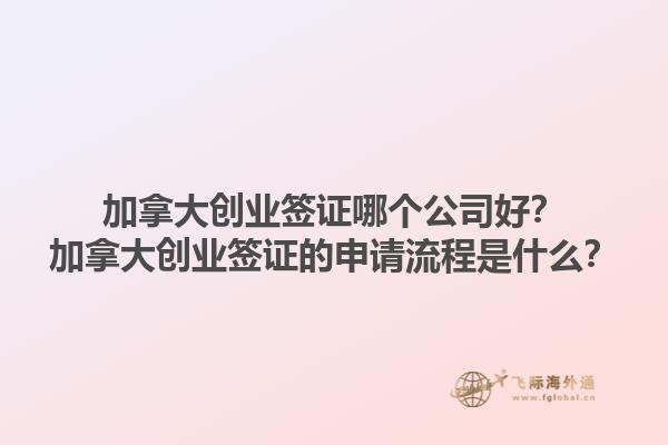 加拿大創(chuàng)業(yè)簽證哪個公司好？加拿大創(chuàng)業(yè)簽證的申請流程是什么？