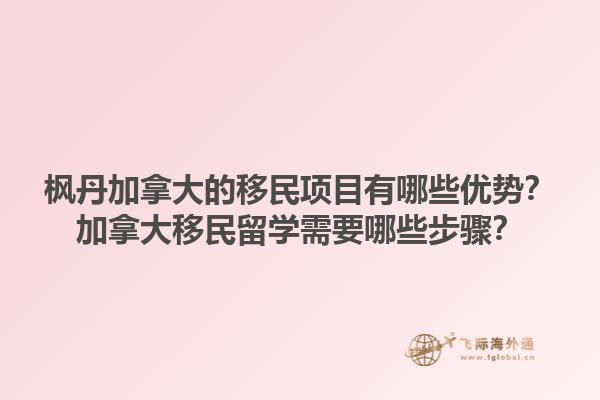 楓丹加拿大的移民項目有哪些優(yōu)勢？加拿大移民留學需要哪些步驟？1.jpg