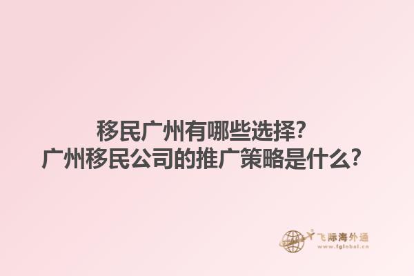 移民廣州有哪些選擇？廣州移民公司的推廣策略是什么？1.jpg
