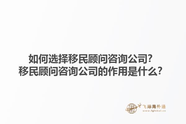 如何選擇移民顧問咨詢公司？移民顧問咨詢公司的作用是什么？1.jpg