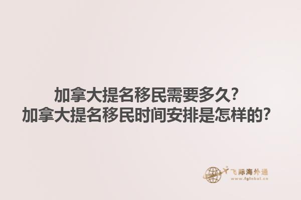 加拿大提名移民需要多久？加拿大提名移民時(shí)間安排是怎樣的？1.jpg