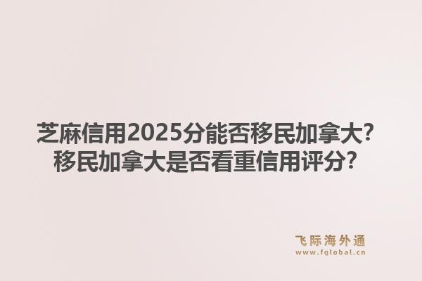 芝麻信用2025分能否移民加拿大？移民加拿大是否看重信用評分？1.jpg