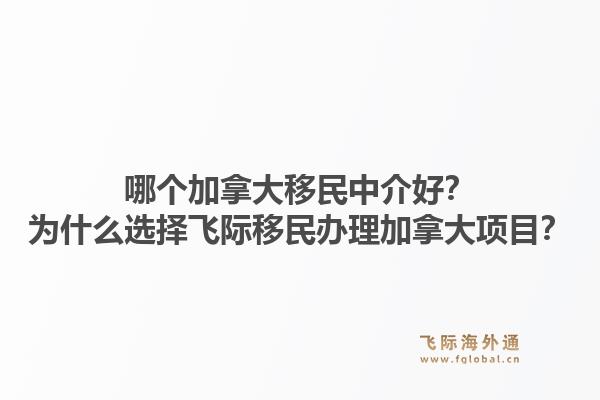 哪個加拿大移民中介好？為什么選擇飛際移民辦理加拿大項目？1.jpg