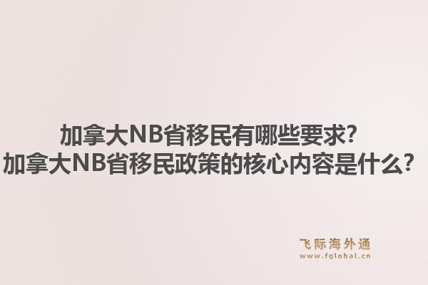 加拿大NB省移民有哪些要求？加拿大NB省移民政策的核心內(nèi)容是什么？1.jpg