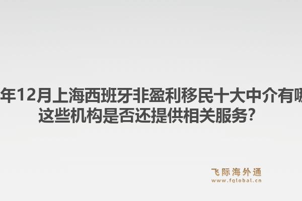 2025年12月上海西班牙非盈利移民十大中介有哪些？這些機(jī)構(gòu)是否還提供相關(guān)服務(wù)？