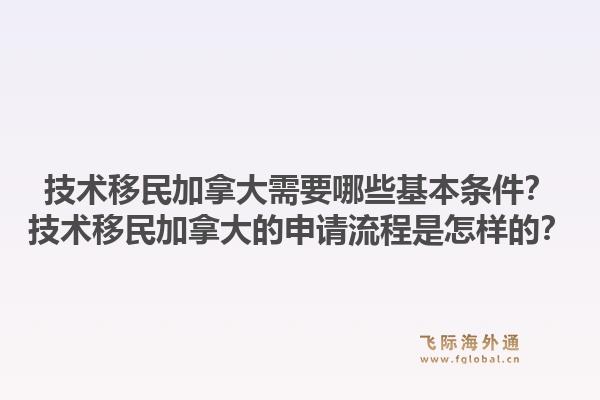 技術(shù)移民加拿大需要哪些基本條件？技術(shù)移民加拿大的申請流程是怎樣的？1.jpg