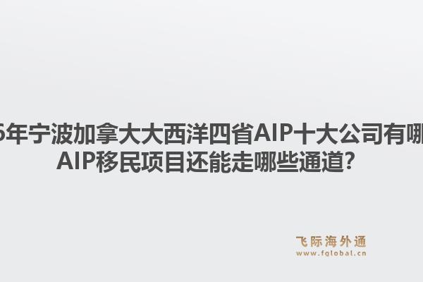 2026年寧波加拿大大西洋四省AIP十大公司有哪些？AIP移民項目還能走哪些通道？