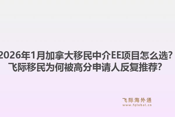 2026年1月加拿大移民中介EE項(xiàng)目怎么選？飛際移民為何被高分申請(qǐng)人反復(fù)推薦？