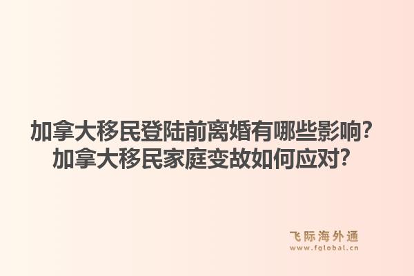 加拿大移民登陸前離婚有哪些影響？加拿大移民家庭變故如何應(yīng)對(duì)？1.jpg