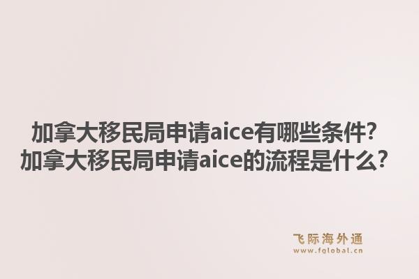 加拿大移民局申請aice有哪些條件？加拿大移民局申請aice的流程是什么？1.jpg
