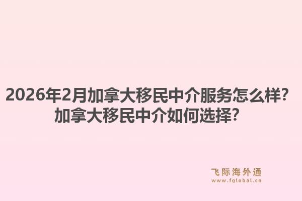2026年2月加拿大移民中介服務(wù)怎么樣？加拿大移民中介如何選擇？