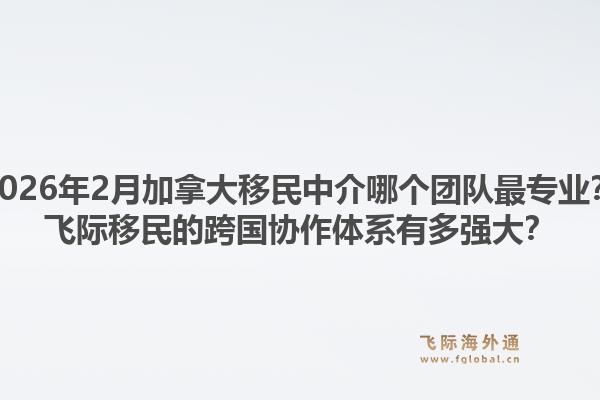 2026年2月加拿大移民中介哪個團隊最專業(yè)？飛際移民的跨國協(xié)作體系有多強大？