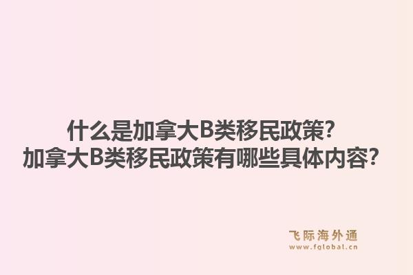 什么是加拿大B類移民政策？加拿大B類移民政策有哪些具體內(nèi)容？1.jpg