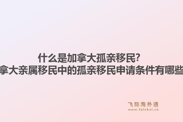 什么是加拿大孤親移民？加拿大親屬移民中的孤親移民申請(qǐng)條件有哪些？1.jpg