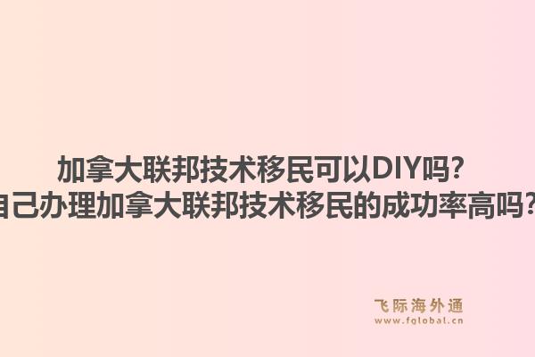 加拿大聯(lián)邦技術(shù)移民可以DIY嗎？自己辦理加拿大聯(lián)邦技術(shù)移民的成功率高嗎？1.jpg